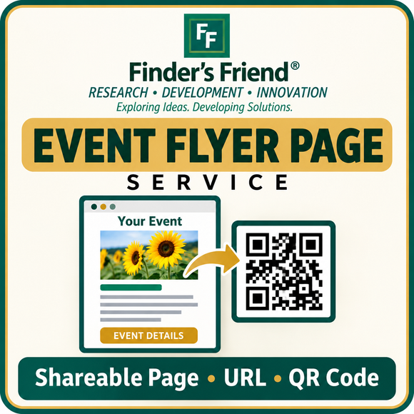 Finder’s Friend® Event Flyer Page Service